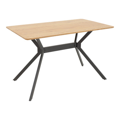 Nerelis pakoworld natural mdf table and black metal leg 120x70x75cm