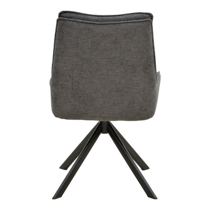 Armchair Konelian dark grey farbric with black color metal leg 54x63x88cm
