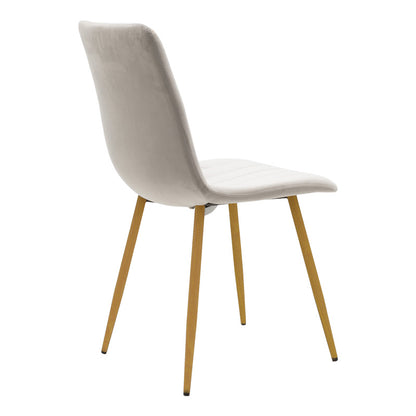 Noor chair velvet grey - legs in natural shade 44x53x86cm