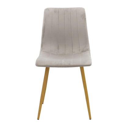 Noor chair velvet grey - legs in natural shade 44x53x86cm