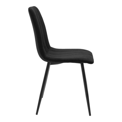 Noor chair black fabric and metal leg 44x53x86cm