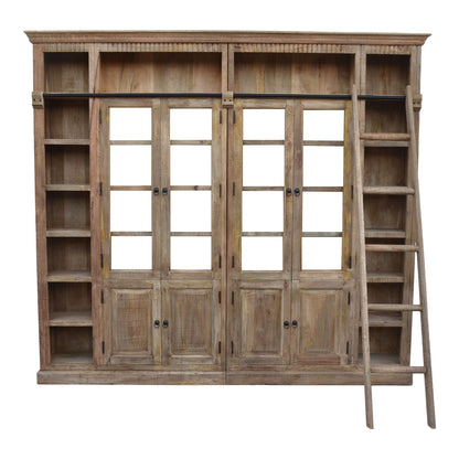 Library Librardy Inart lime wash solid mango wood 247x35x220cm