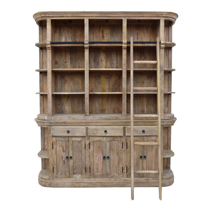 Library Shelvy Inart sonoma solid mango wood 200x40x230cm