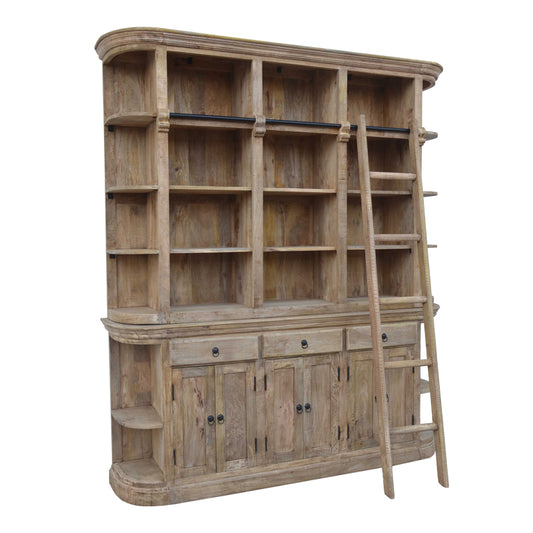 Library Shelvy Inart sonoma solid mango wood 200x40x230cm