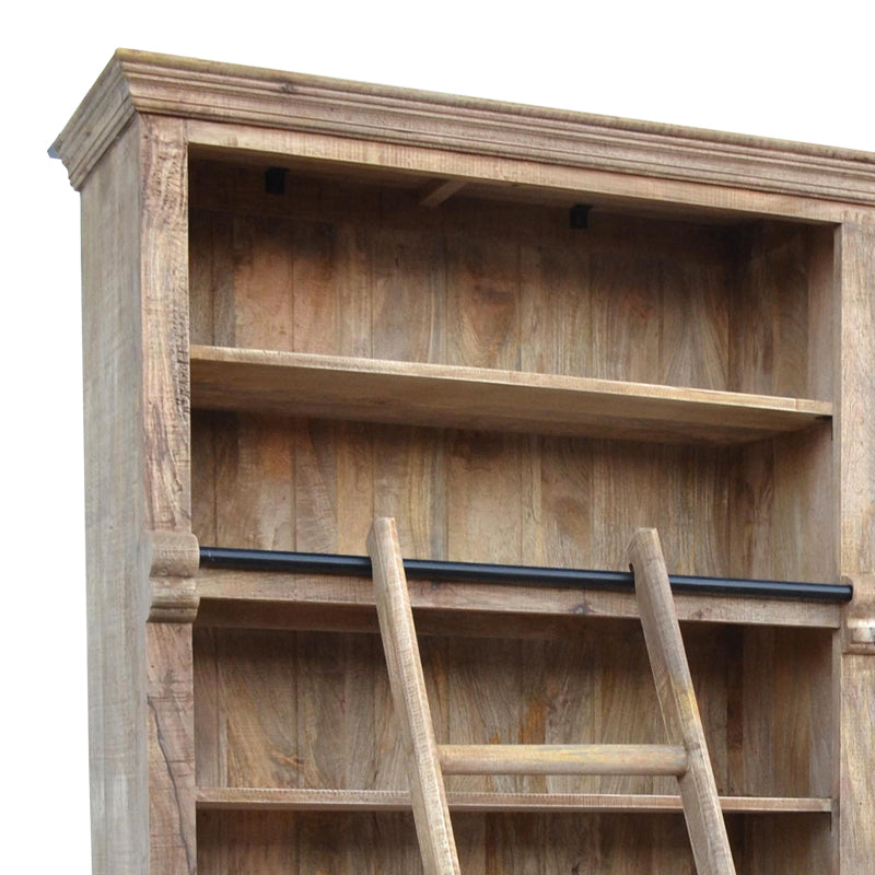 Library Bookie Inart antique white solid mango wood 200x42x230cm