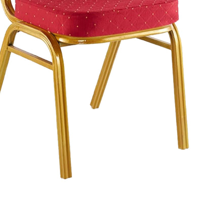 Conference chair Hilton pakoworld stack fabric red-metal gold 40x42x92cm