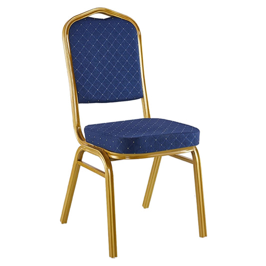 Conference chair Hilton pakoworld stack fabric blue-metal gold 40x42x92cm