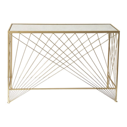 Console Gioni Inart gold metal 110x30x75cm