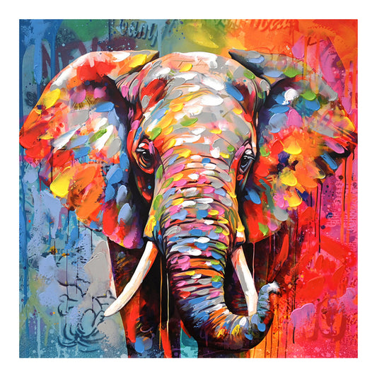 Canvas wall art Elephant Inart 80x3x80cm