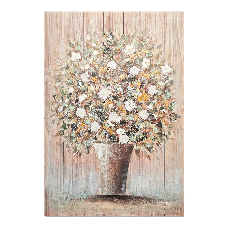 Canvas wall art Flowerpot Inart 70x3x100cm