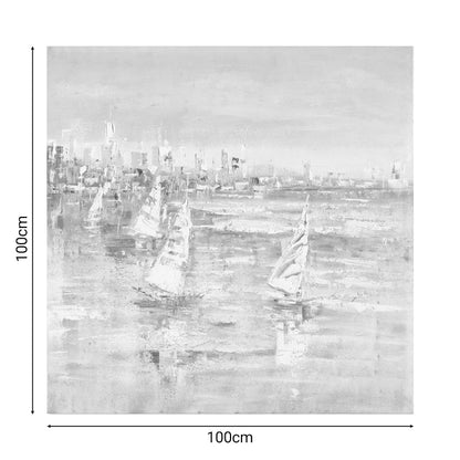 Canvas wall art Watery Inart 100x3x100cm