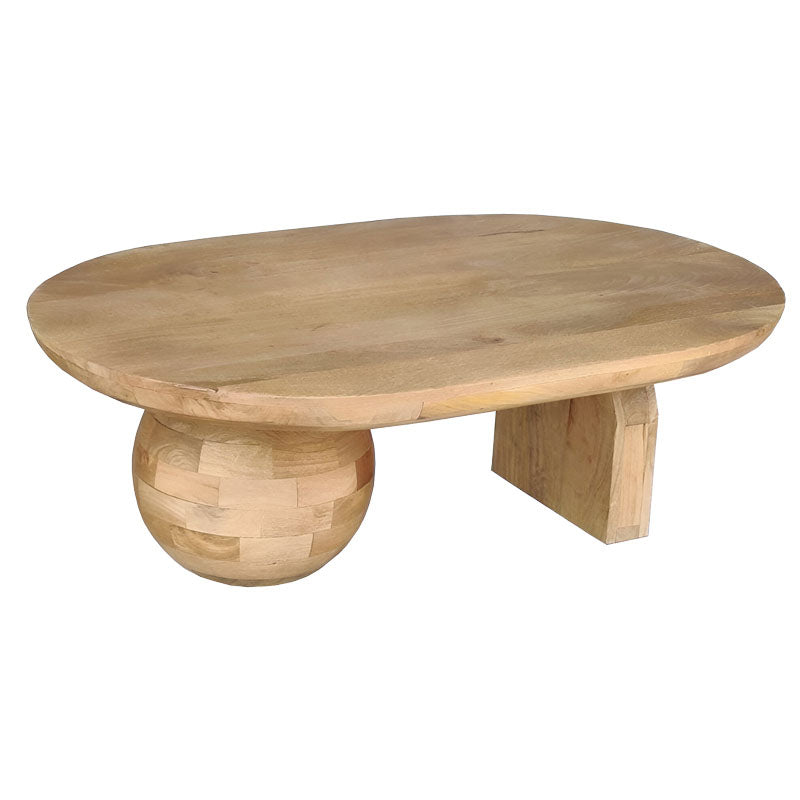 Kane Inart coffee table solid acacia wood in natural color 110x72x38cm