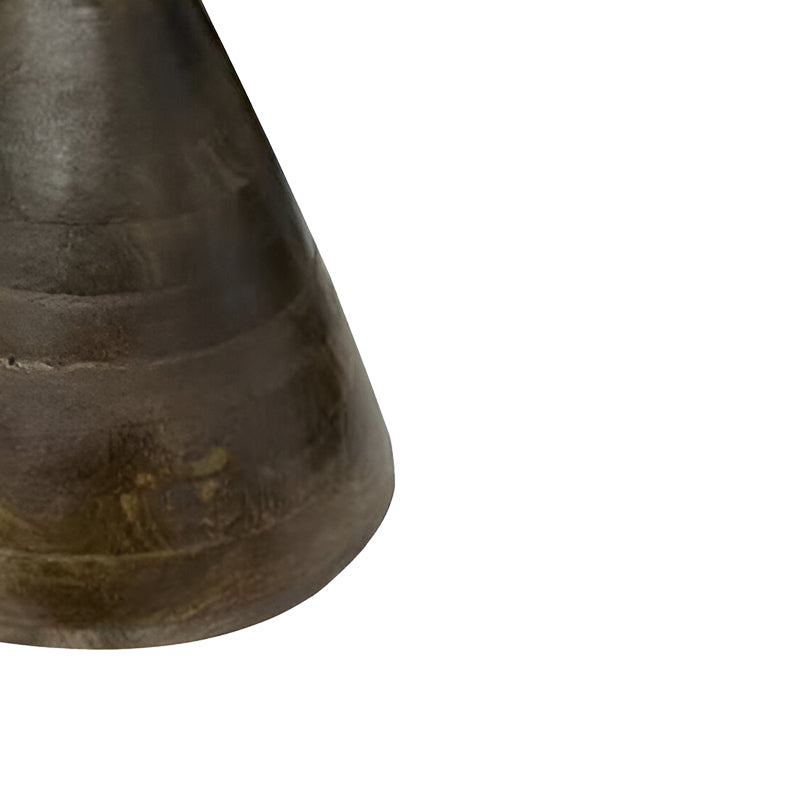 Spello Inart side table solid mango wood in walnut color D38x46cm