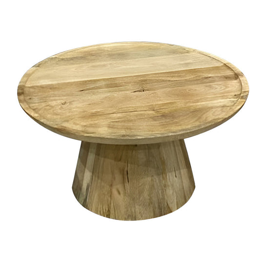 Aliki Inart coffee table natural solid mango wood D90x40cm