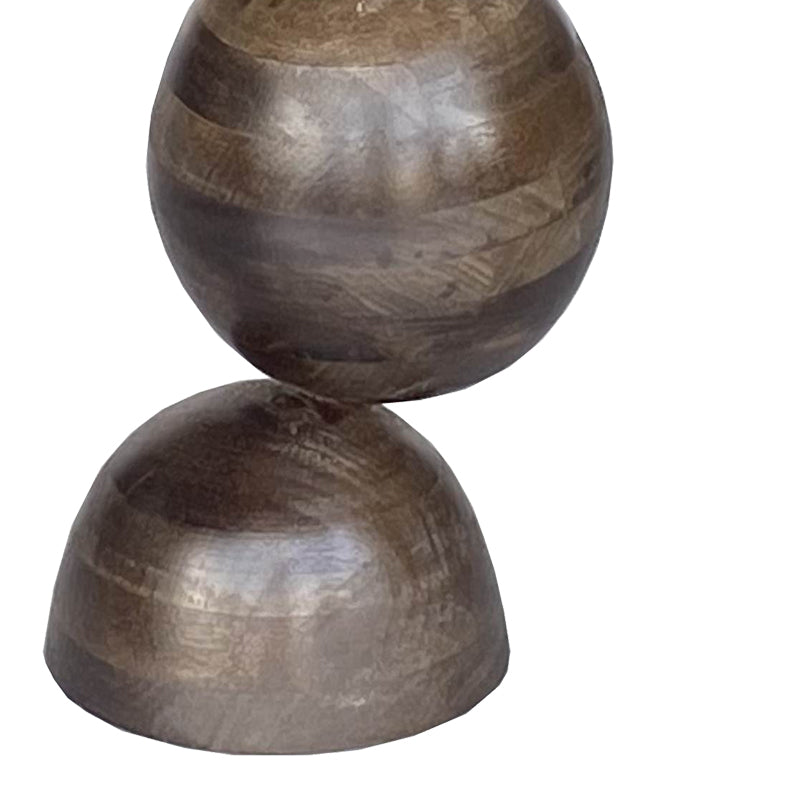 Side table Sedra Inart solid mango wood in brown color D38x44cm