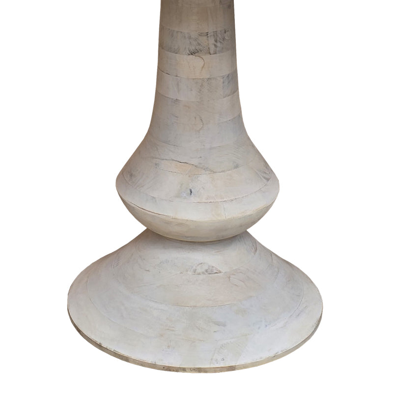 Τable Holy Inart mango wood in natural color D97x80cm