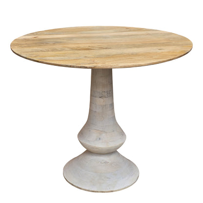 Τable Holy Inart mango wood in natural color D97x80cm