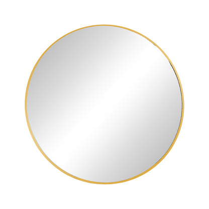 Mirror Nhaos Inart gold aluminum D60x2.5cm