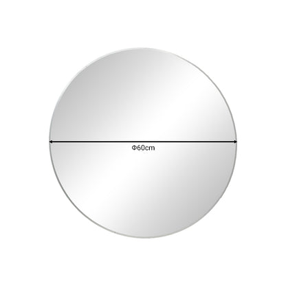 Mirror Nhaos Inart silver aluminum D60x2.5cm