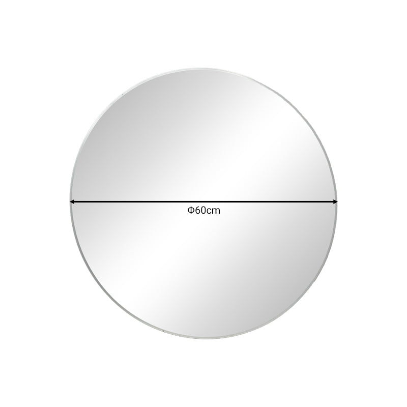 Mirror Nhaos Inart silver aluminum D60x2.5cm