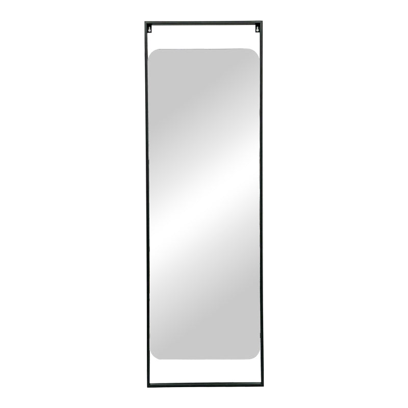 Mirror Piza Inart black iron glass 45x2x140cm