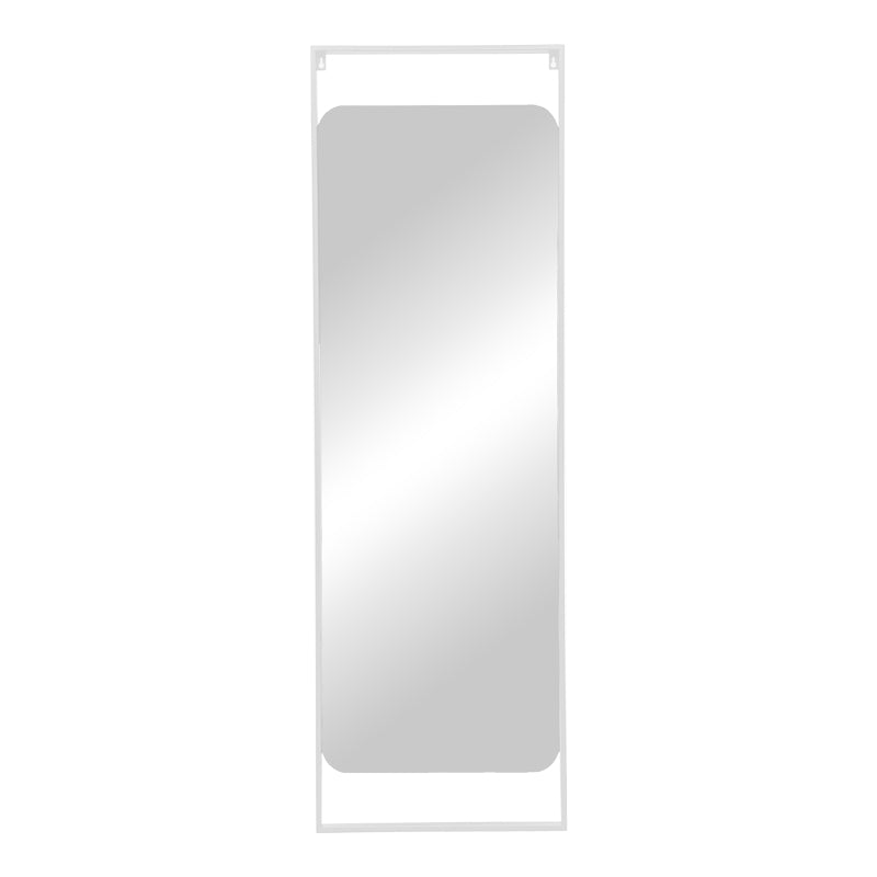 Mirror Piza Inart white iron glass 45x2x140cm