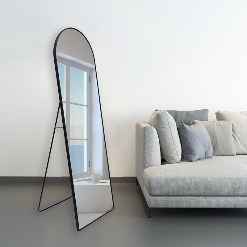 Mirror Lorens I Inart black aluminum 60x40x160cm