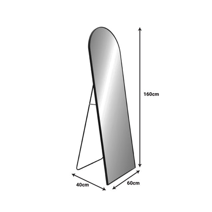 Mirror Lorens I Inart black aluminum 60x40x160cm