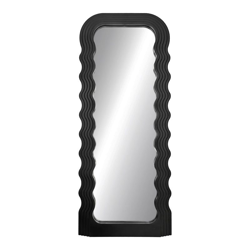 Mirror Maraya Inart black PP 46x3.2x110cm