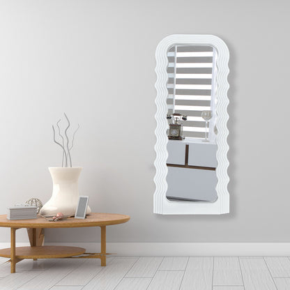 Mirror Maraya Inart white PP 46x3.2x110cm