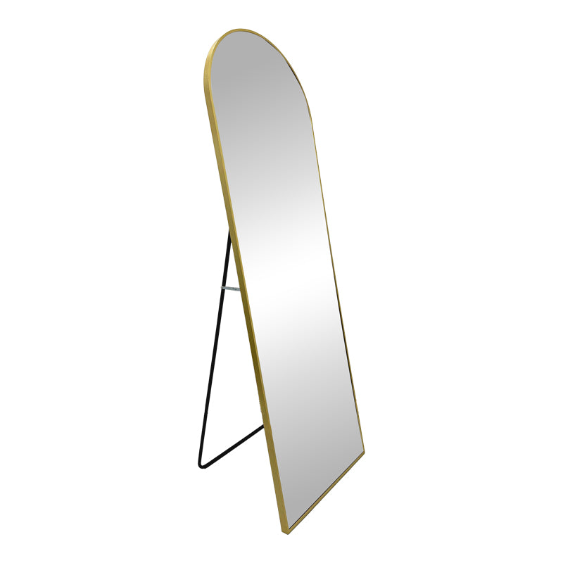 Mirror Lorens Inart aluminum in gold-black color 46x40x150cm