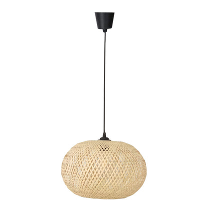 Ceiling light Universe Inart E27 natural bamboo D38χ175cm