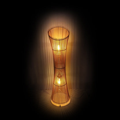 Floor lamp Gion Inart E27 bamboo in natural color D29.5x118cm