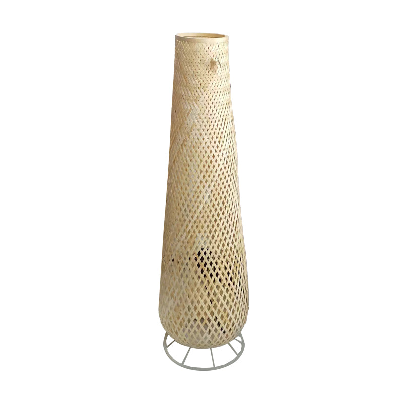 Floor lamp Solian Inart E27 bamboo in natural color D27x96cm