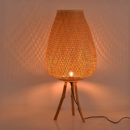 Floor lamp Vazel Inart E27 bamboo in natural color D46χ94cm