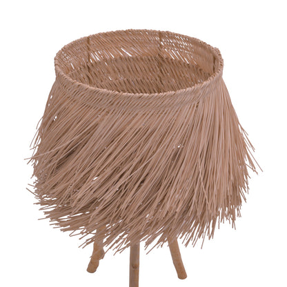 Table lamp Herfo Inart E27 rattan in natural color D45χ58.8cm