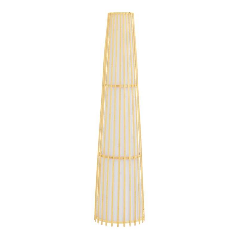 Floor lamp Nanto Inart E27 bamboo in natural color D29χ120cm