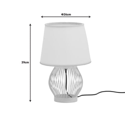 Table lamp Tabel Inart E27 bamboo in natural color D26χ39cm