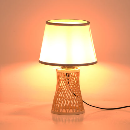 Table lamp Kaldro Inart E27 bamboo in natural color D24χ37cm