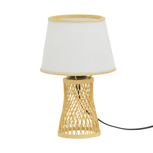 Table lamp Kaldro Inart E27 bamboo in natural color D24χ37cm