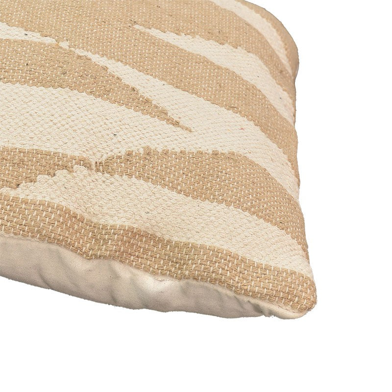 Cushion Morfeus Inart beige-ecru fabric 45x45x2.5cm