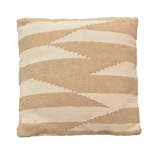 Cushion Morfeus Inart beige-ecru fabric 45x45x2.5cm