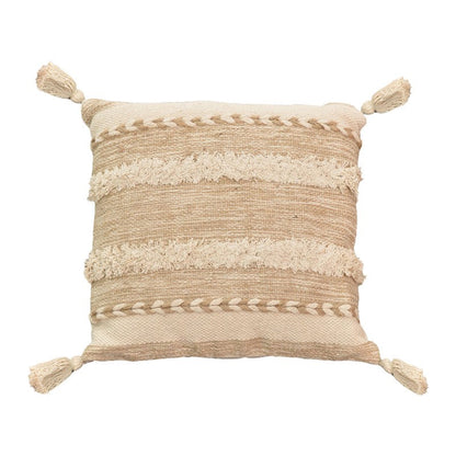 Cushion Rozi Inart beige fabric 45x45x2.5cm