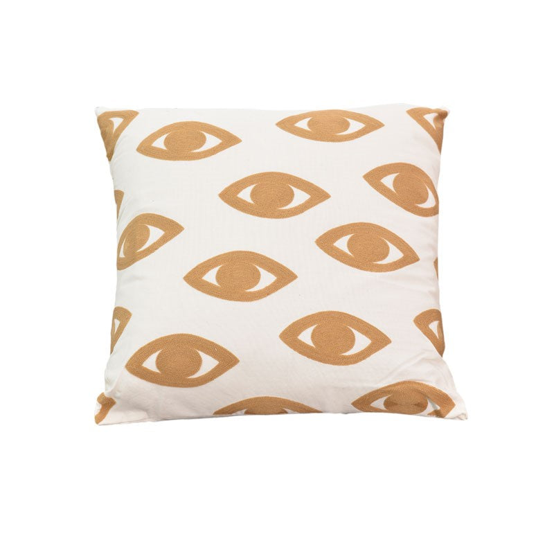 Pillow Eyes Inart natural-white 45x45x2.5cm