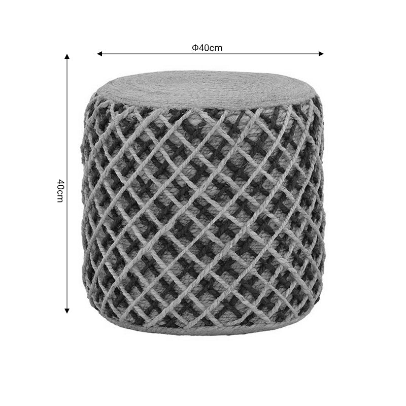 Stool Nelly Inart natural 100% jute 40x40x40cm