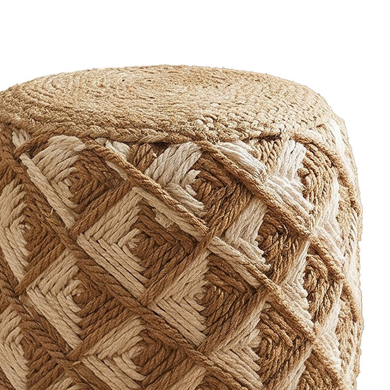 Stool Yton Inart beige 100% jute 40x40x40cm