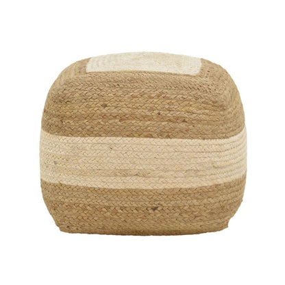 Puff stool Sofian Inart beige 100% jute 40x40x40cm