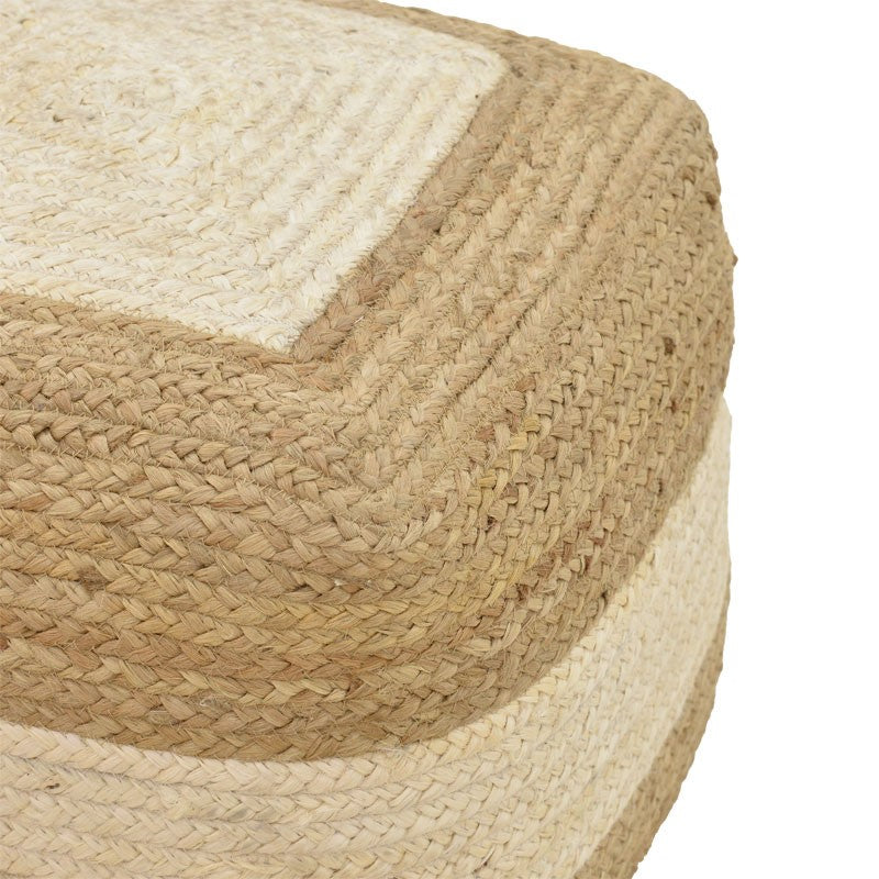 Puff stool Sofian Inart beige 100% jute 40x40x40cm