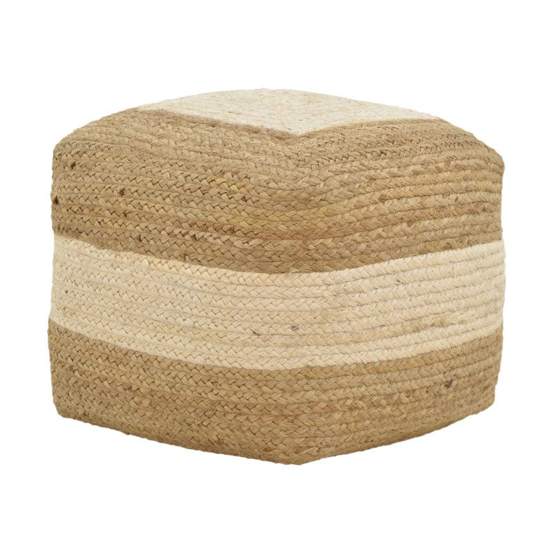 Puff stool Sofian Inart beige 100% jute 40x40x40cm