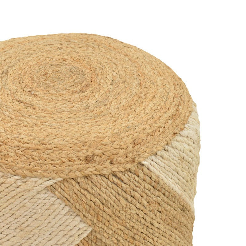 Stool Elision Inart natural-beige 100% jute 40x40x40cm